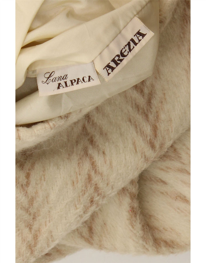 Arezia Duffle Coat surdimensionné pour femme UK 20 2XL Laine à chevrons Beige