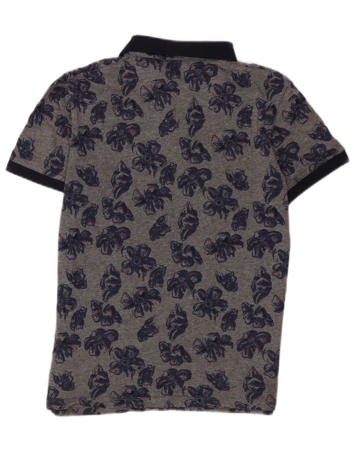 Ted Baker Polo Homme Taille 4 Grand Coton Floral Gris