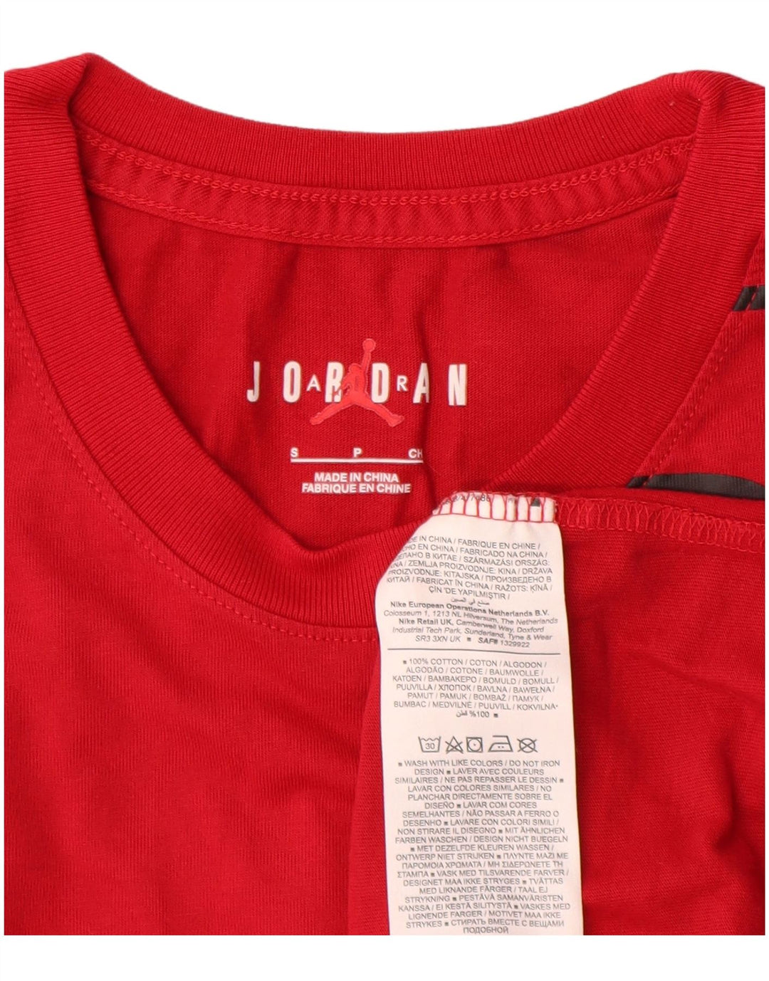 Jordan T-shirt graphique pour homme en coton rouge Taille S