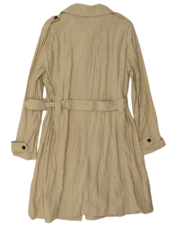 Trench Femme Vintage IT 46 Grand Lyocell Beige