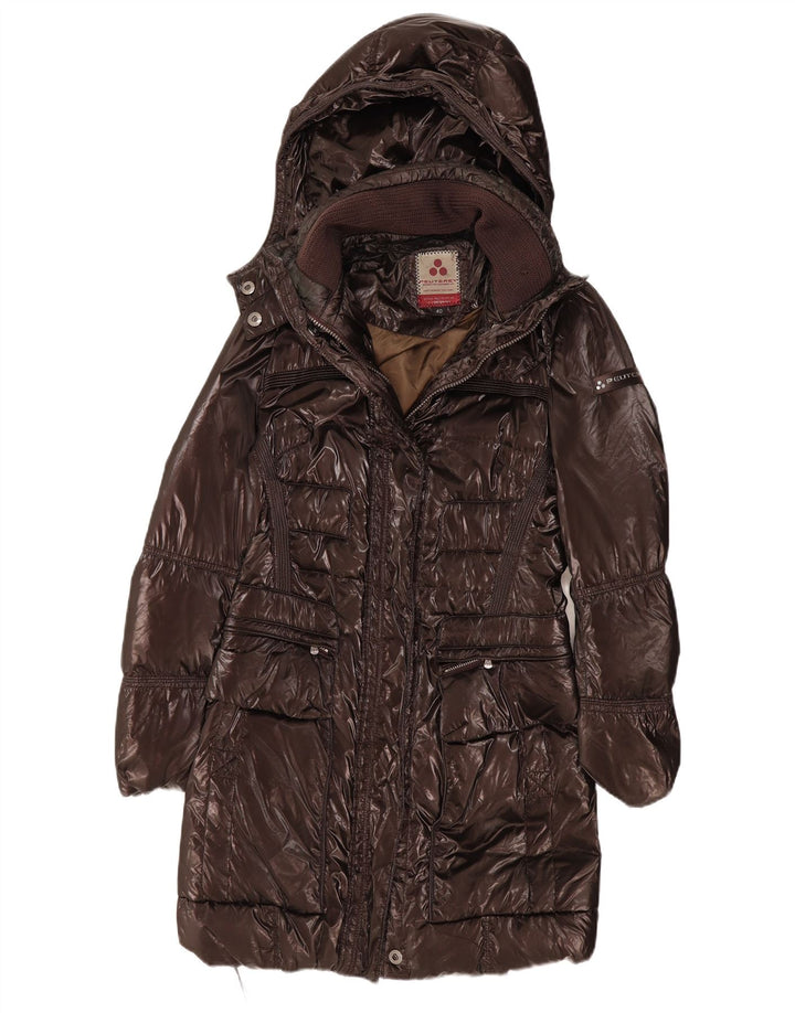 PEUTEREY Manteau matelassé à capuche pour femme IT 40 Small Marron