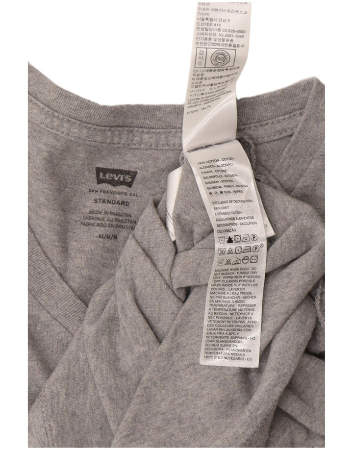 LEVI'S Tee-Shirt Standard Homme Gris Moyen Coton