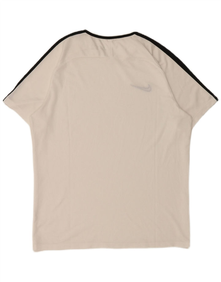 Nike Hommes Dri Fit T-Shirt Top XL Blanc Colorblock
