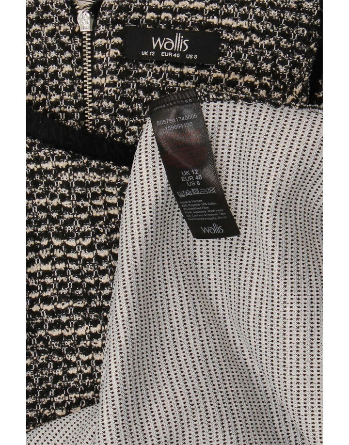 Wallis Robe droite pour femme UK 12 Polyester moucheté noir moyen