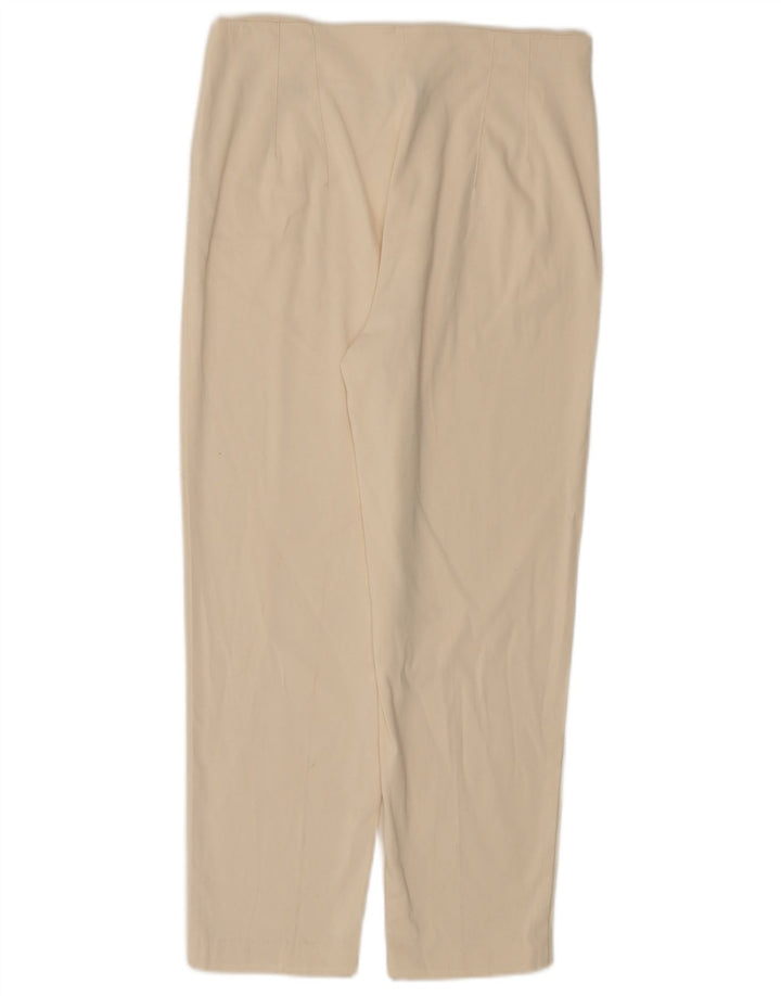 Massimo Dutti Pantalon court pour femme EU 42 Large W30 L25 Blanc