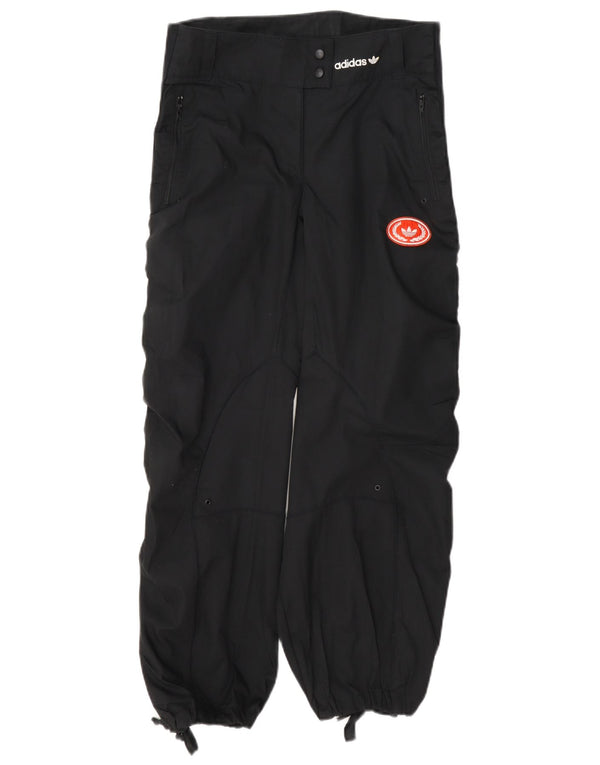Adidas Pantalon cargo graphique coupe ample pour femme UK 8 Small W27 L27 Noir