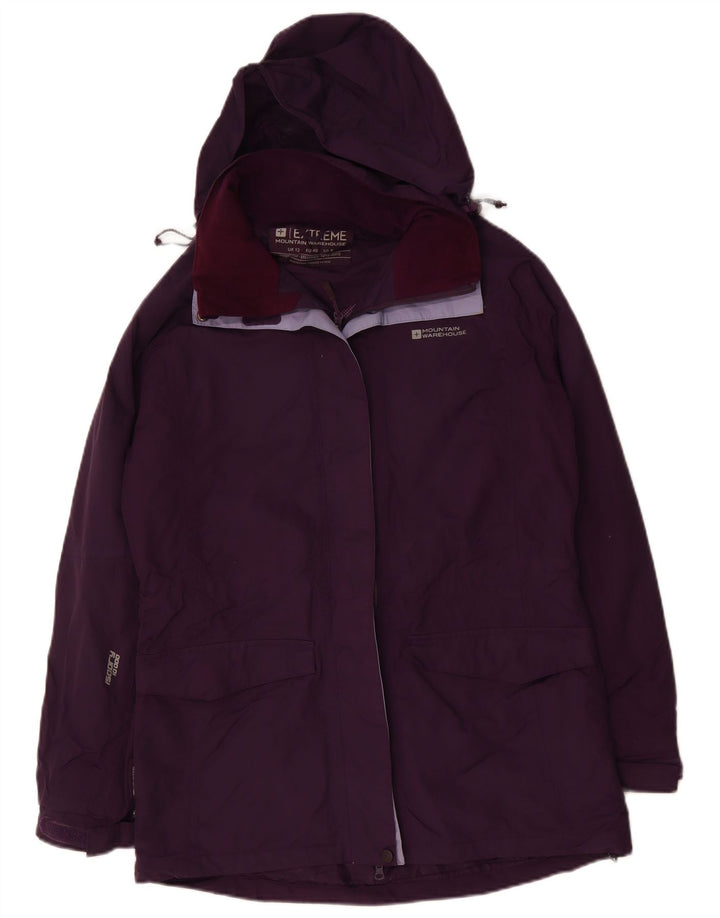 Mountain Warehouse Veste de pluie à capuche pour femme UK 12 Medium Violet Nylon