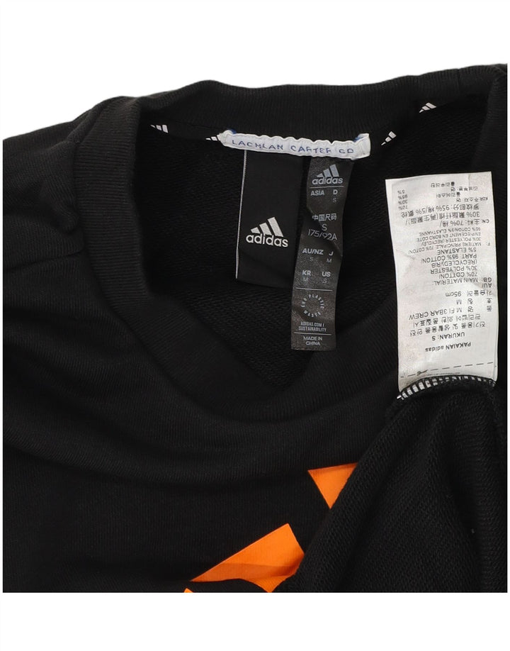 Adidas Sweat-shirt graphique pour homme Petit coton noir