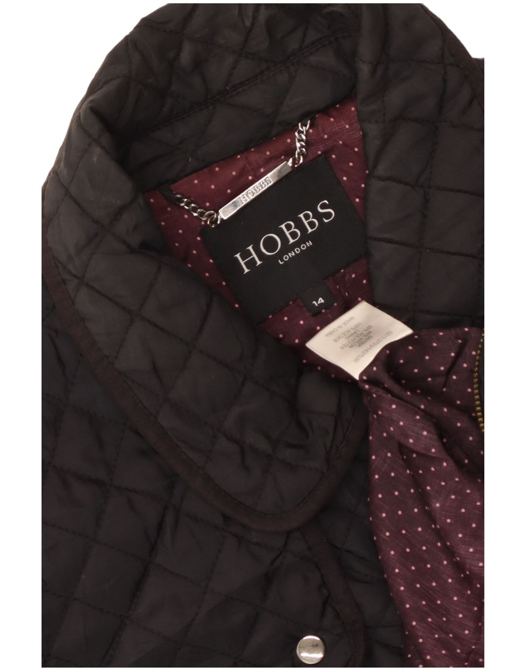 Hobbs Manteau matelassé pour femme UK 14 Large Nylon Noir