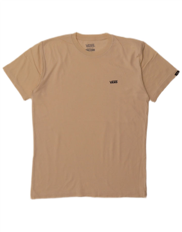 VANS T-shirt coupe classique pour hommes, petit coton beige