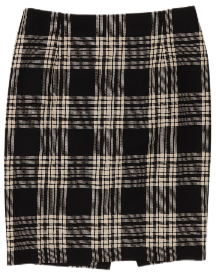 jupe crayon femme vintage W26 Petit Plaid Noir