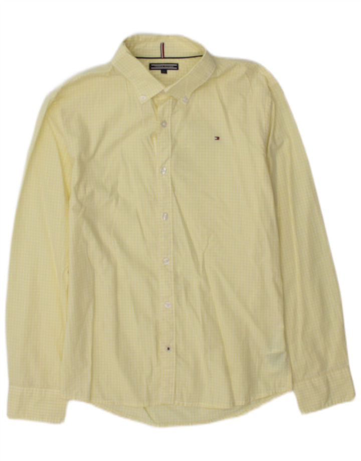 Tommy Hilfiger Chemise Garçon 14-15 ans Jaune Vichy Coton