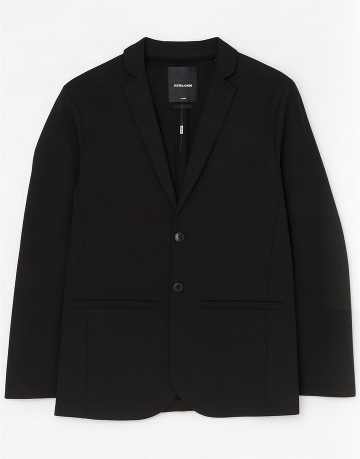 Jack & Jones Veste blazer à 2 boutons pour homme UK 36 Petit Noir Polyester