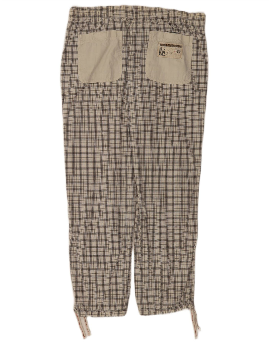 Think Pink Pantalon de jogging pour homme Large W36 L28 Gris à carreaux