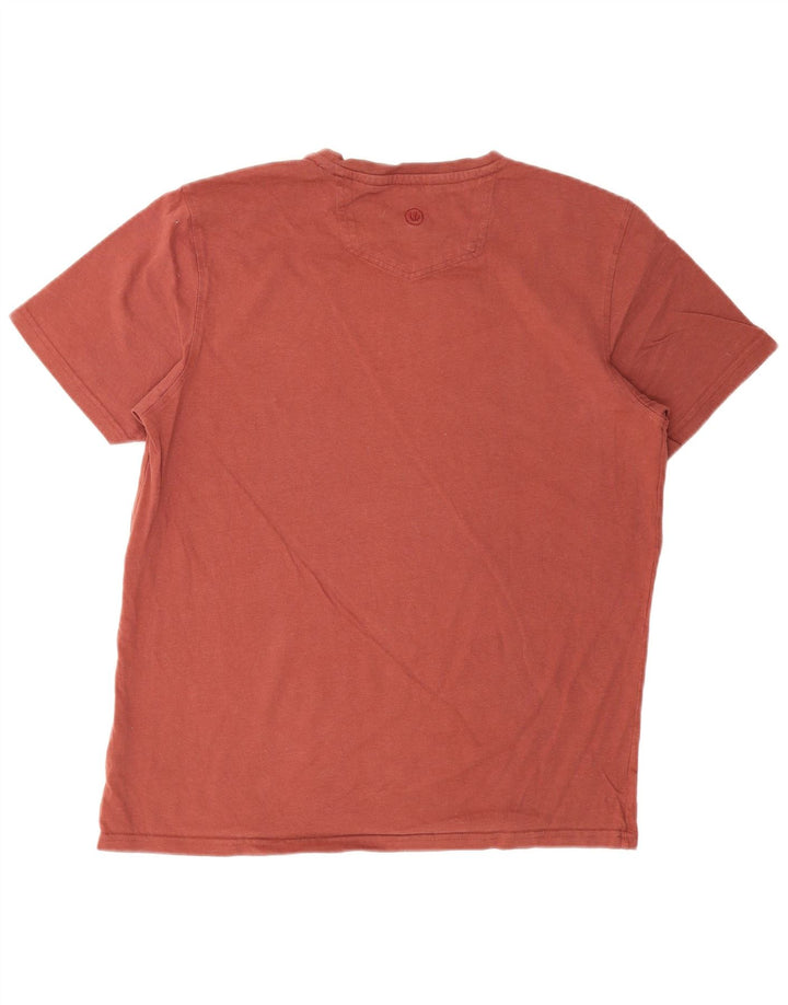 FAT FACE T-shirt graphique coupe classique pour hommes, grand rouge, en coton