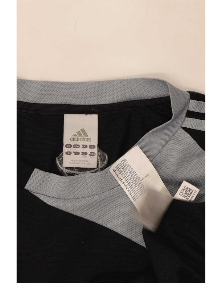 Adidas Hommes Climalite T-Shirt Haut Large Noir Colorblock Polyester