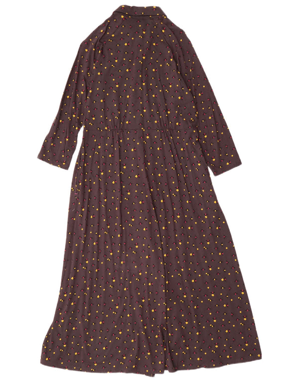 Robe chemise longue à manches 3/4 White Stuff pour femme UK 10 Small Gris à pois