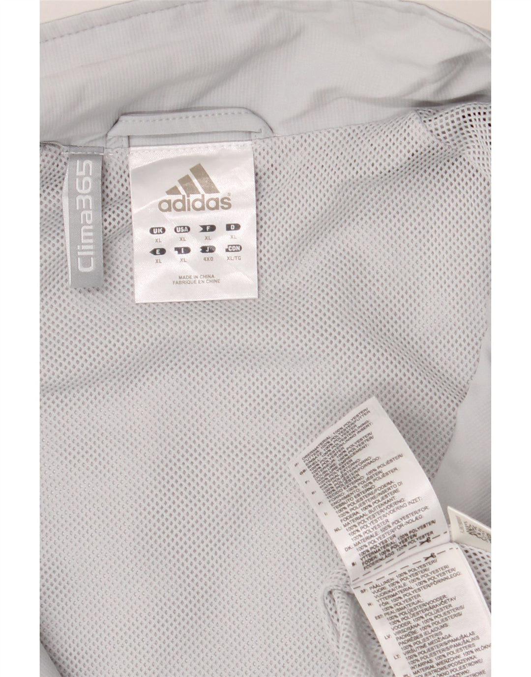 ADIDAS Veste de pluie Clima 365 pour homme UK 42 XL Gris Colorblock Polyester