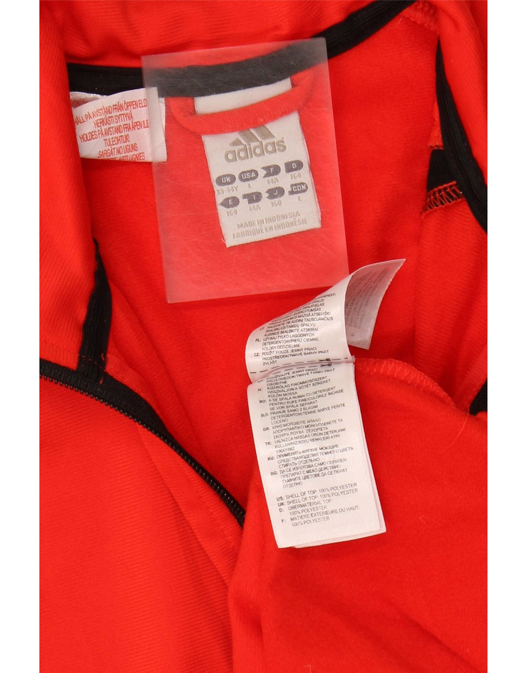 Veste de survêtement Adidas Fille 13-14 ans Rouge Polyester