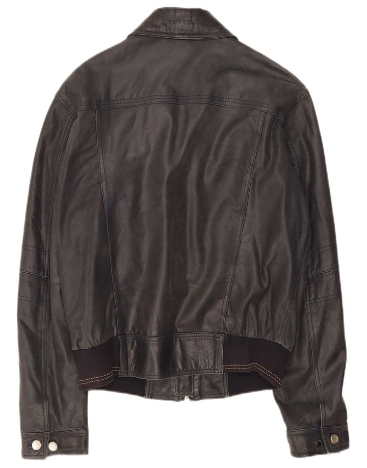 Conbipel Veste en Cuir Bomber Homme IT 48 Cuir Noir Moyen