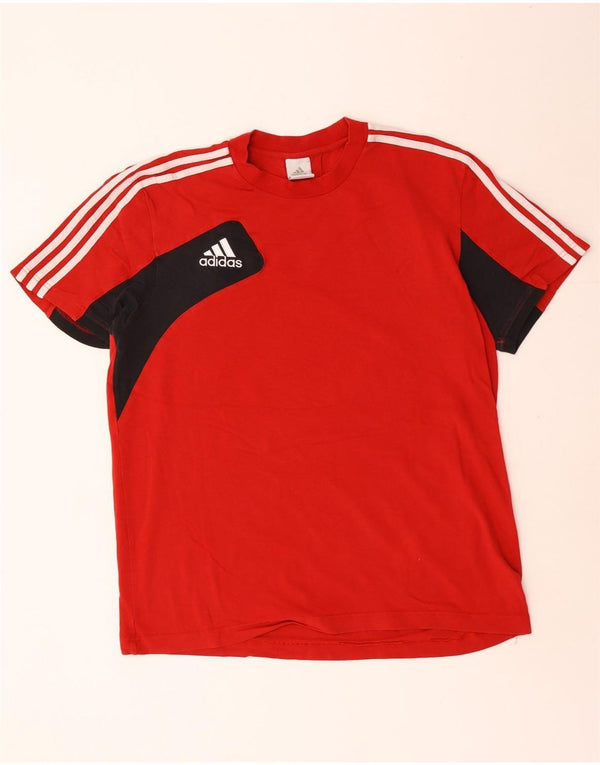 Adidas T-Shirt Homme Top UK 42/44 Grand Rouge Colourblock Coton