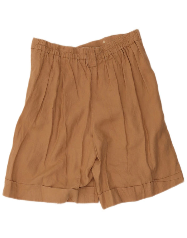 Benetton Short Décontracté Pegged Femme Medium W32 Lin Beige