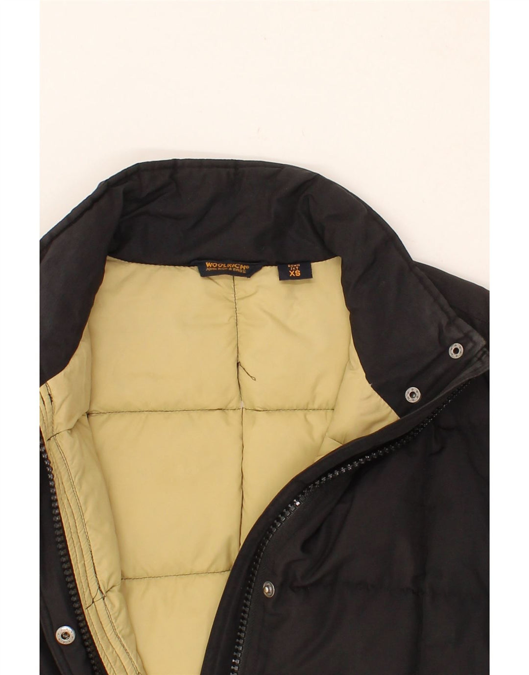 WOOLRICH Womens Loose Fit Padded Coat UK 6 XS Black Polyester Vintage Woolrich and Second-Hand Woolrich from Messina Hembry 
