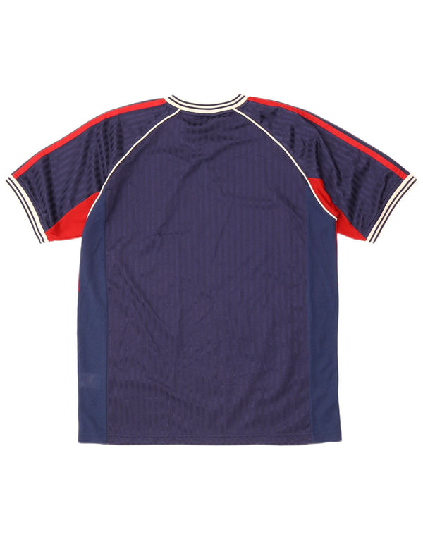 Lotto T-Shirt Homme Bleu Marine Moyen Colorblock Polyester