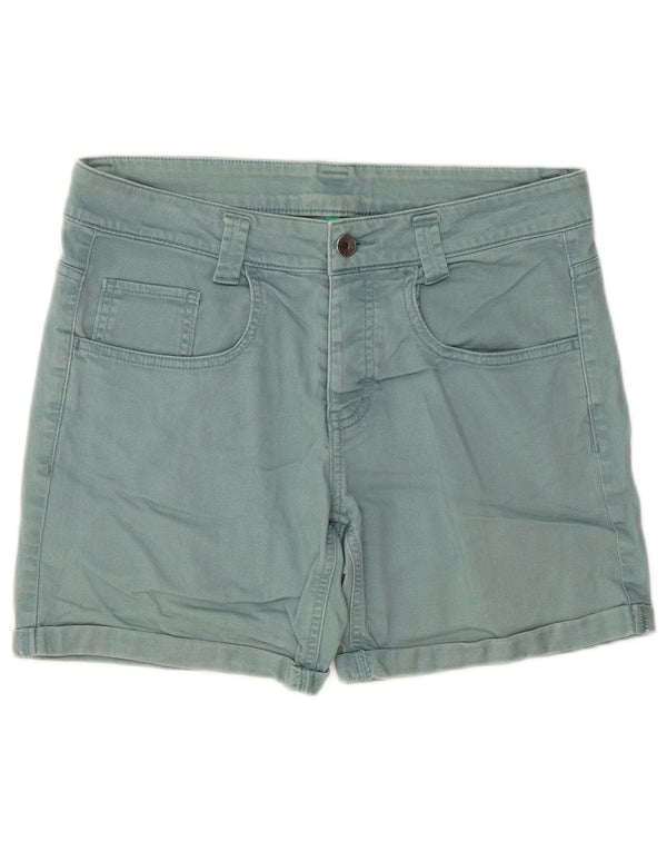 BENETTON Short en Jean Femme W32 Large Vert