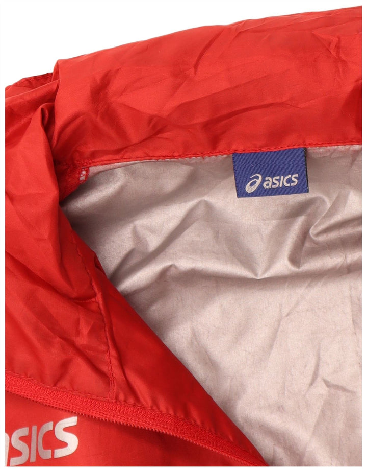 ASICS Veste de pluie pour homme UK 36 Small Rouge Polyester
