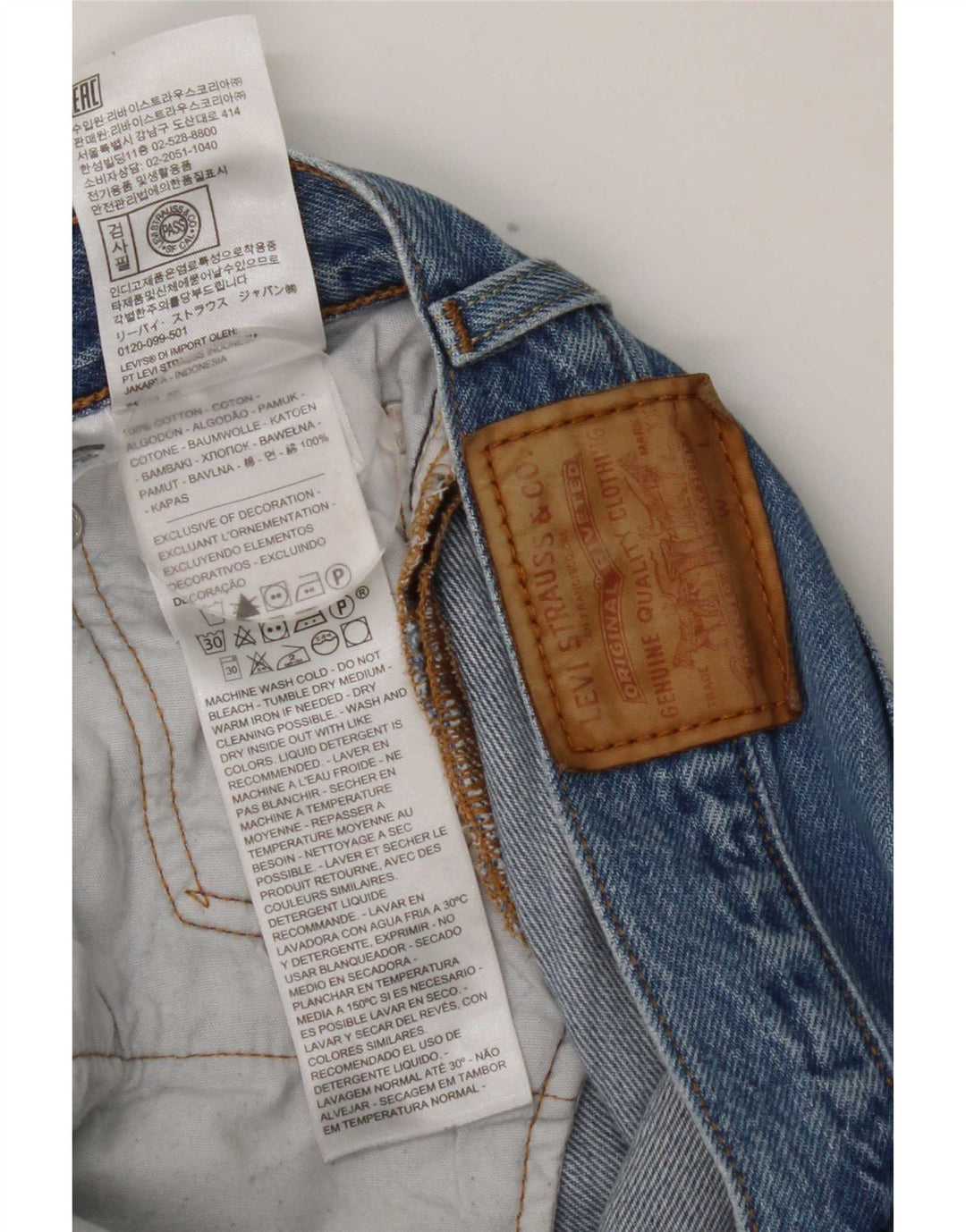 Levi's Jean Droit 501 Homme Bleu W29 L26 Coton