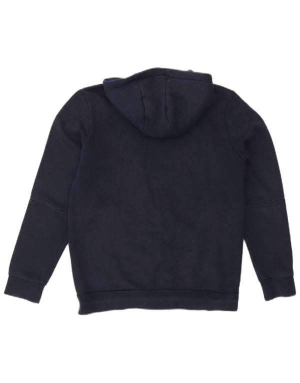 Adidas Pull à capuche zippé coupe classique pour garçon 13-14 ans Bleu marine en coton