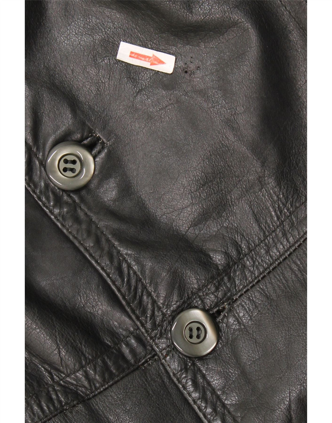 manteau en cuir homme vintage UK 40 Grand cuir noir