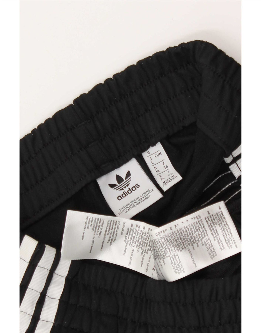 Adidas Short de sport pour femme UK 8 Petit Noir Polyester