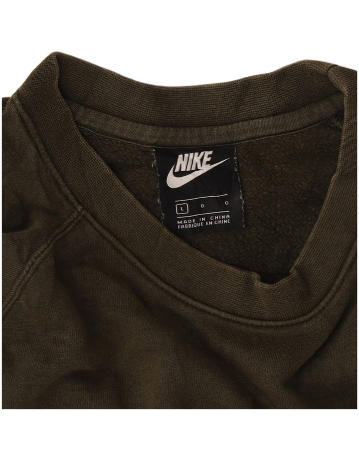 Nike Sweat-shirt graphique pour homme, grand, kaki, color block