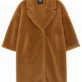 Zara Manteau surdimensionné Teddy Bear pour femme UK 14 Polyester marron moyen