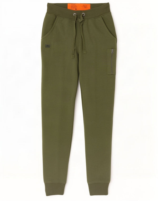 Alpha Industries Pantalon de survêtement cargo pour homme en coton vert petit