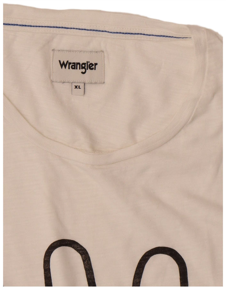 WRANGLER T-Shirt Graphique Homme XL Blanc