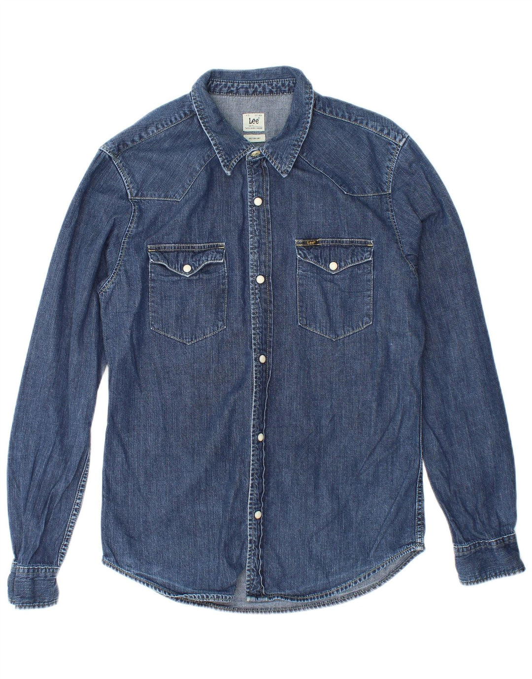 LEE Chemise en Jean Homme Bleu Marine Moyen Coton