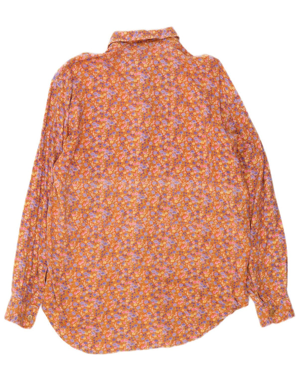 chemise femme vintage UK 14 Viscose florale multicolore moyenne