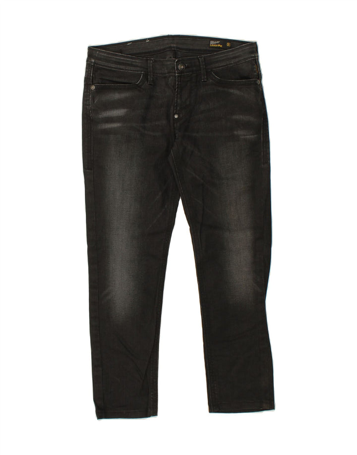 MELTIN' POT Womens Slim Jeans W36 L27 Black Cotton Vintage Meltin' Pot and Second-Hand Meltin' Pot from Messina Hembry 