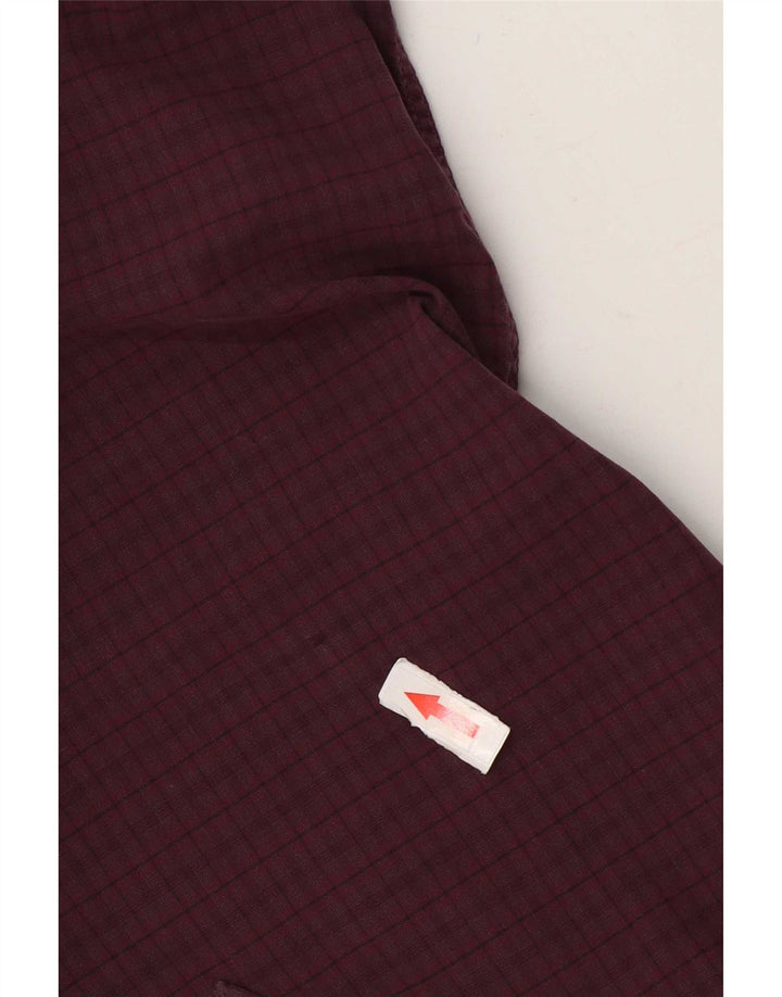 Calvin Klein Chemise homme en coton vichy bordeaux moyen