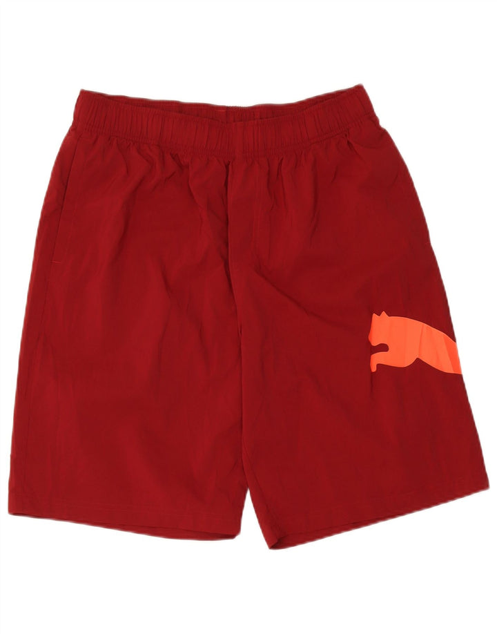 Puma Short de sport graphique pour hommes, grand, bordeaux, polyester