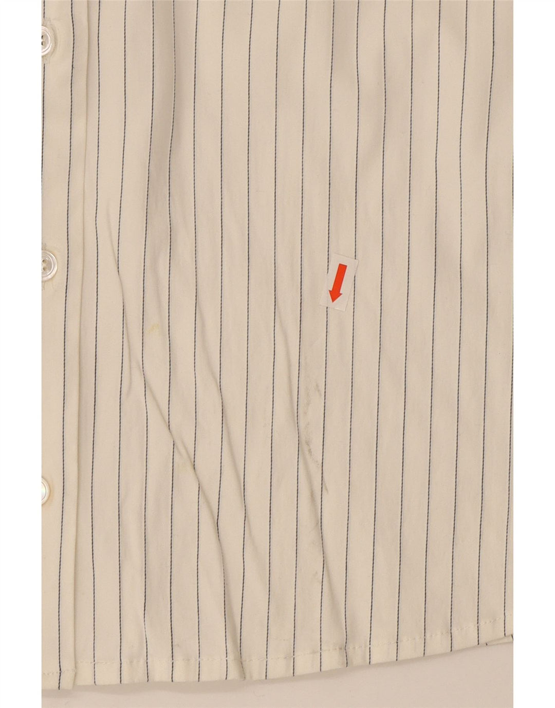 Hugo Boss Chemise Femme UK 12 Medium Blanc à fines rayures