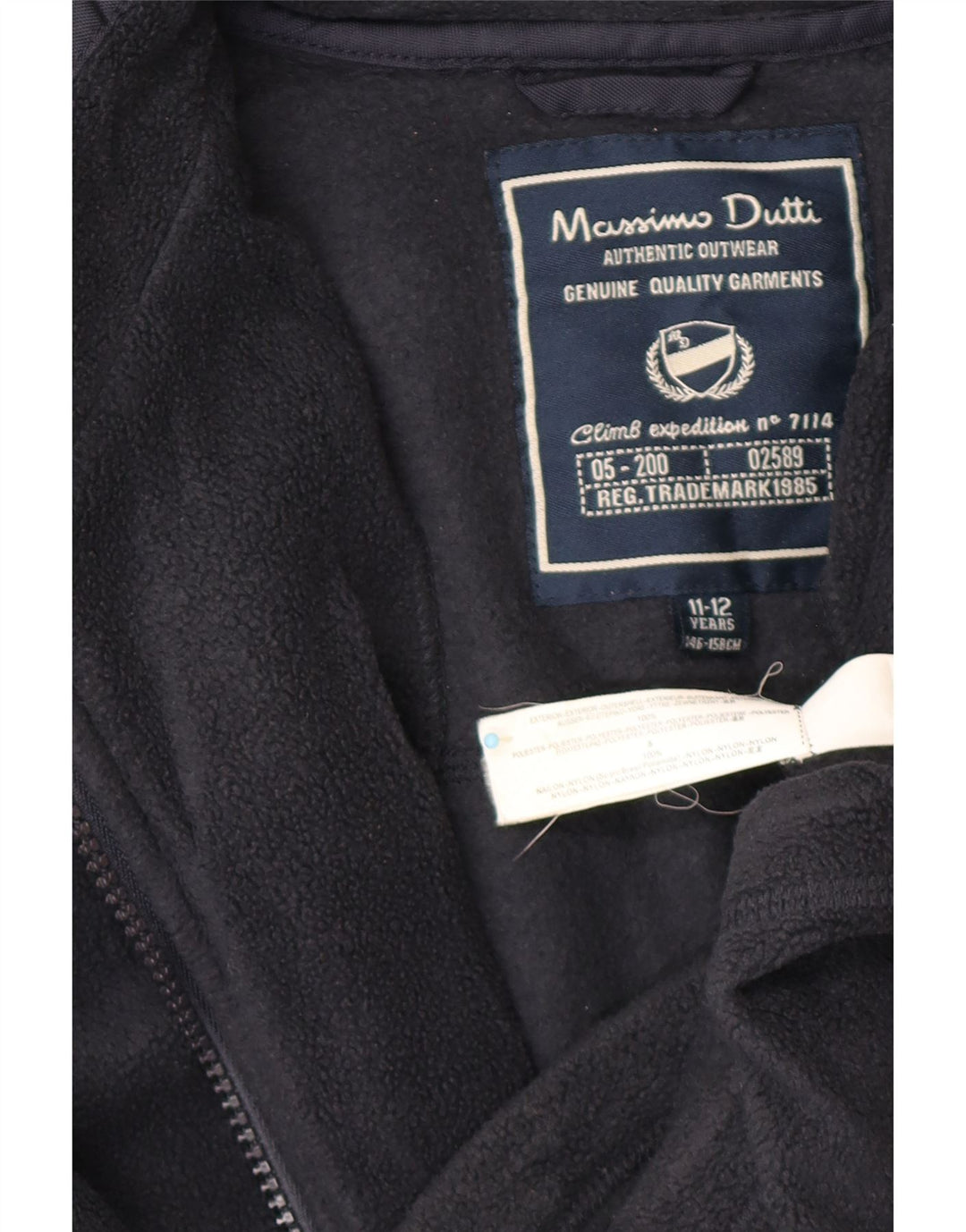 MASSIMO DUTTI Veste Polaire Graphique Garçon 11-12 ans Bleu Marine Polyester