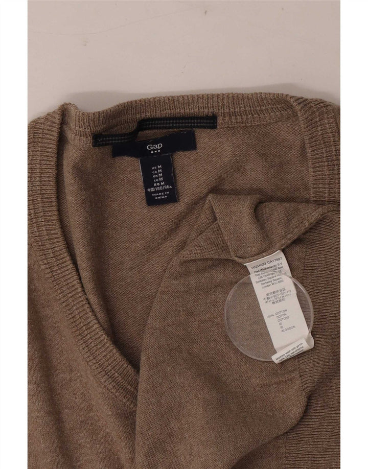 Gap Pull Col V Homme Beige Moyen Coton