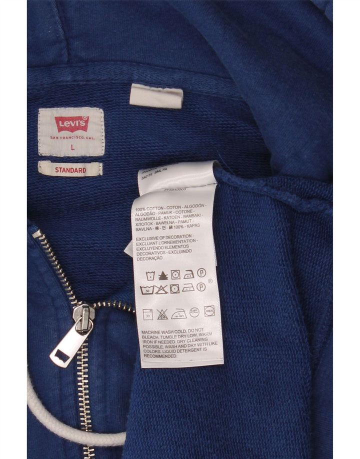 Levi's Sweat à Capuche Standard Zippé Homme Bleu Large Coton