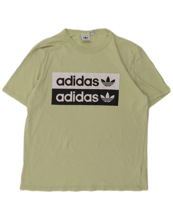 Adidas T-Shirt Graphique Homme Vert Moyen Coton