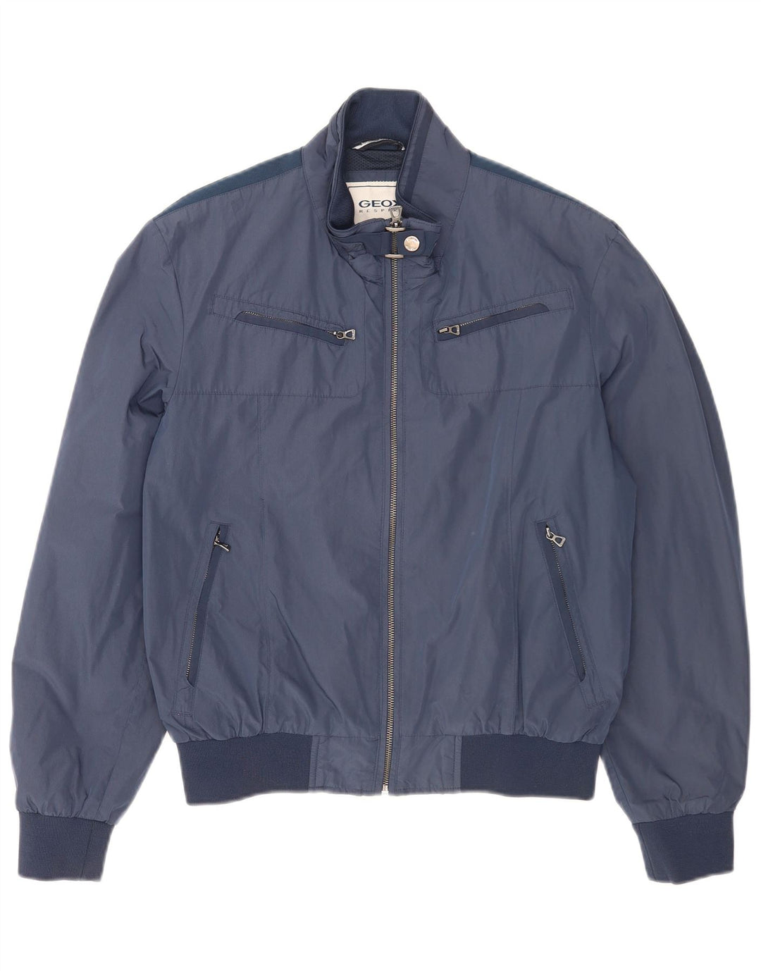 Geox Veste Bomber Respira Homme UK 40 Large Bleu Marine Polyester