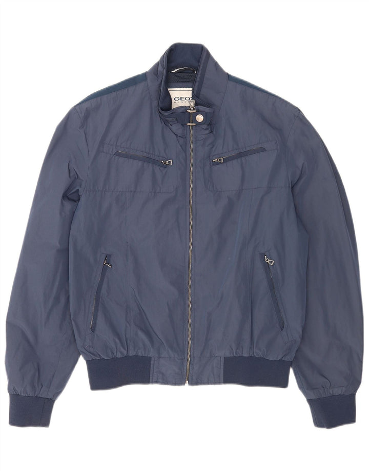 Geox Veste Bomber Respira Homme UK 40 Large Bleu Marine Polyester